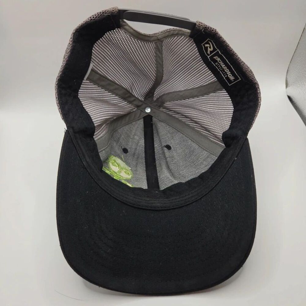 Richardson Style 112 Alien PIE Trucker Hat – Black & Charcoal Gray Snapback - Picture 7 of 7